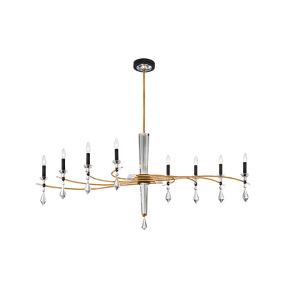 Tempest Chandelier in Soft Gold/Black (8-Light).