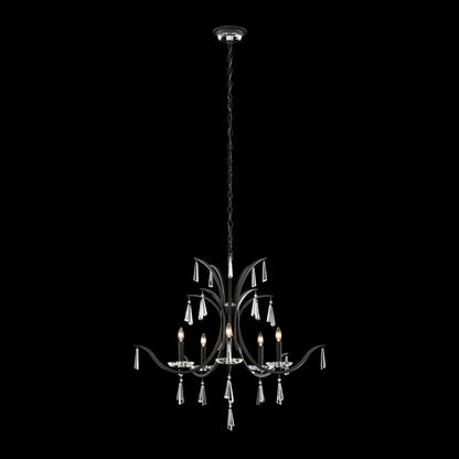 Tinsley Chandelier in Ferro Black (5-Light).