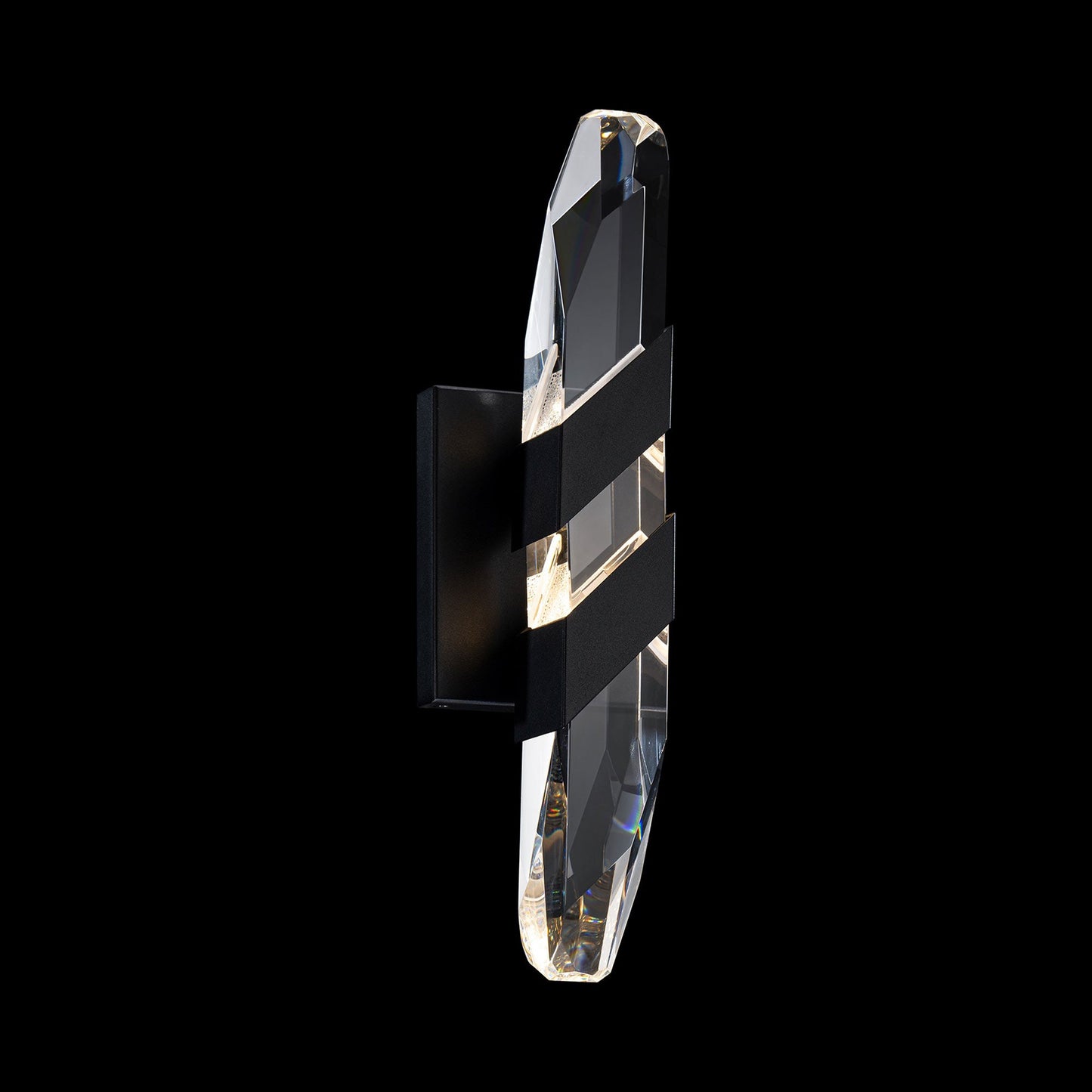 Traverse LED Wall Light in Black.