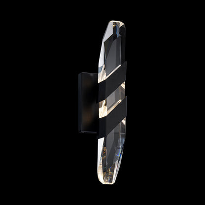 Traverse LED Wall Light in Black.