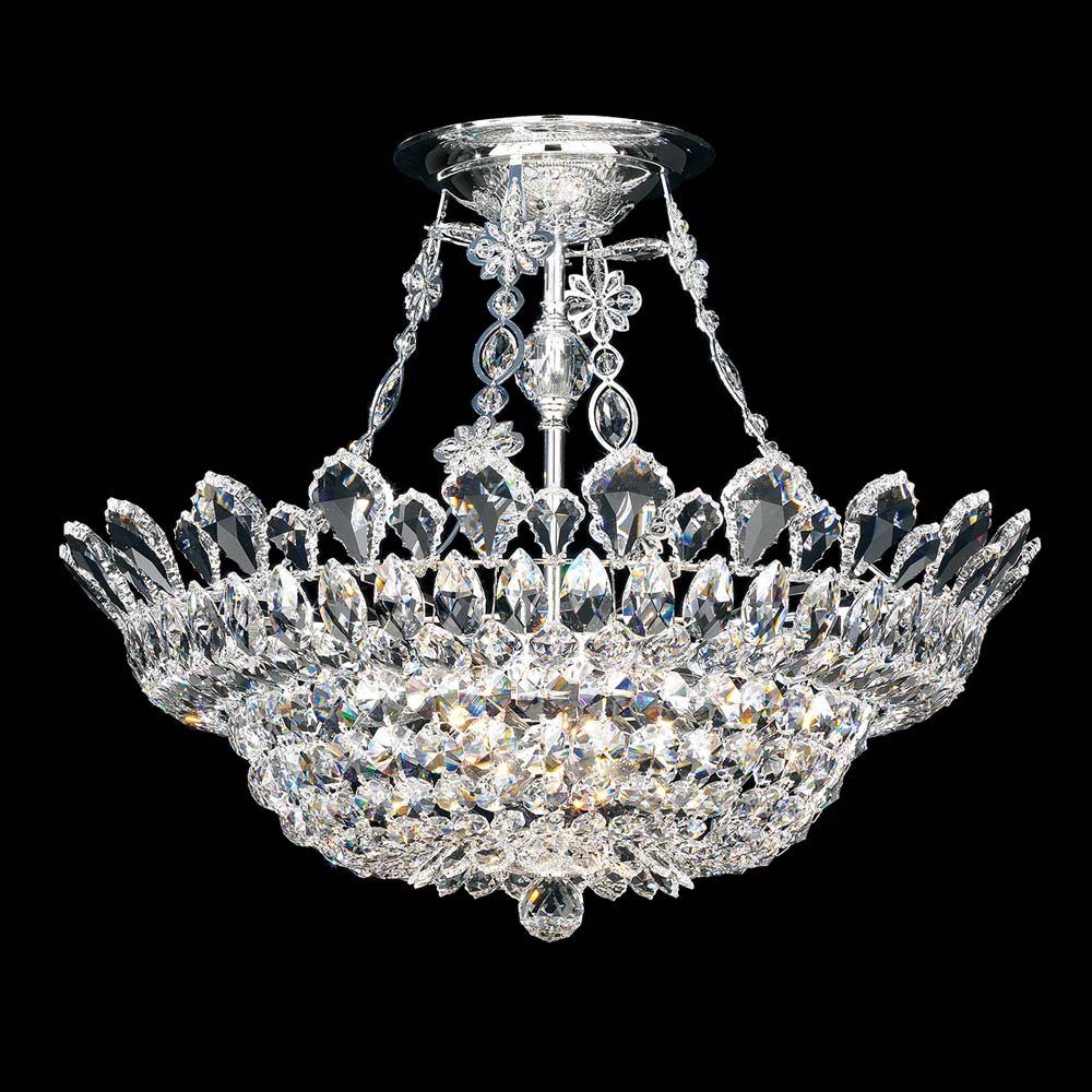 Trilliane Semi Flush Mount Ceiling Light (Heritage Handcut Crystal/19-Inch).
