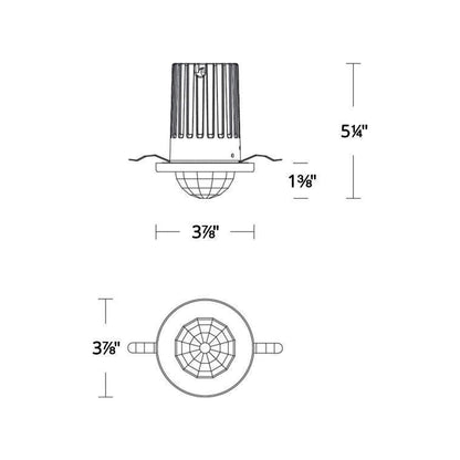 Vega LED Recessed Light - line drawing.