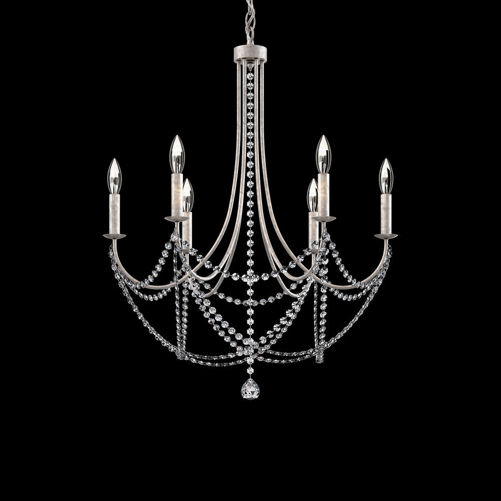 Verdana Chandelier in Antique Silver (6-Light).