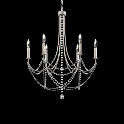 Verdana Chandelier in Antique Silver (6-Light).