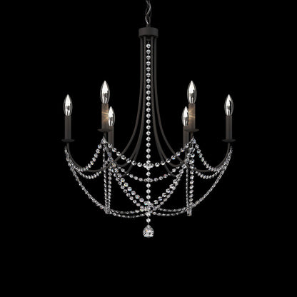 Verdana Chandelier in Black (6-Light).