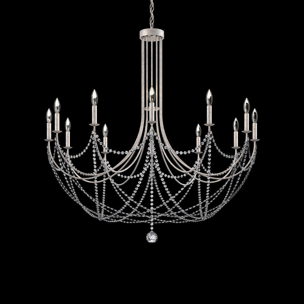 Verdana Chandelier in Antique Silver (12-Light).