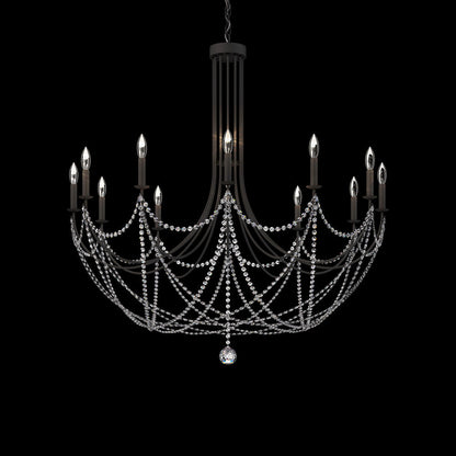 Verdana Chandelier in Black (12-Light).