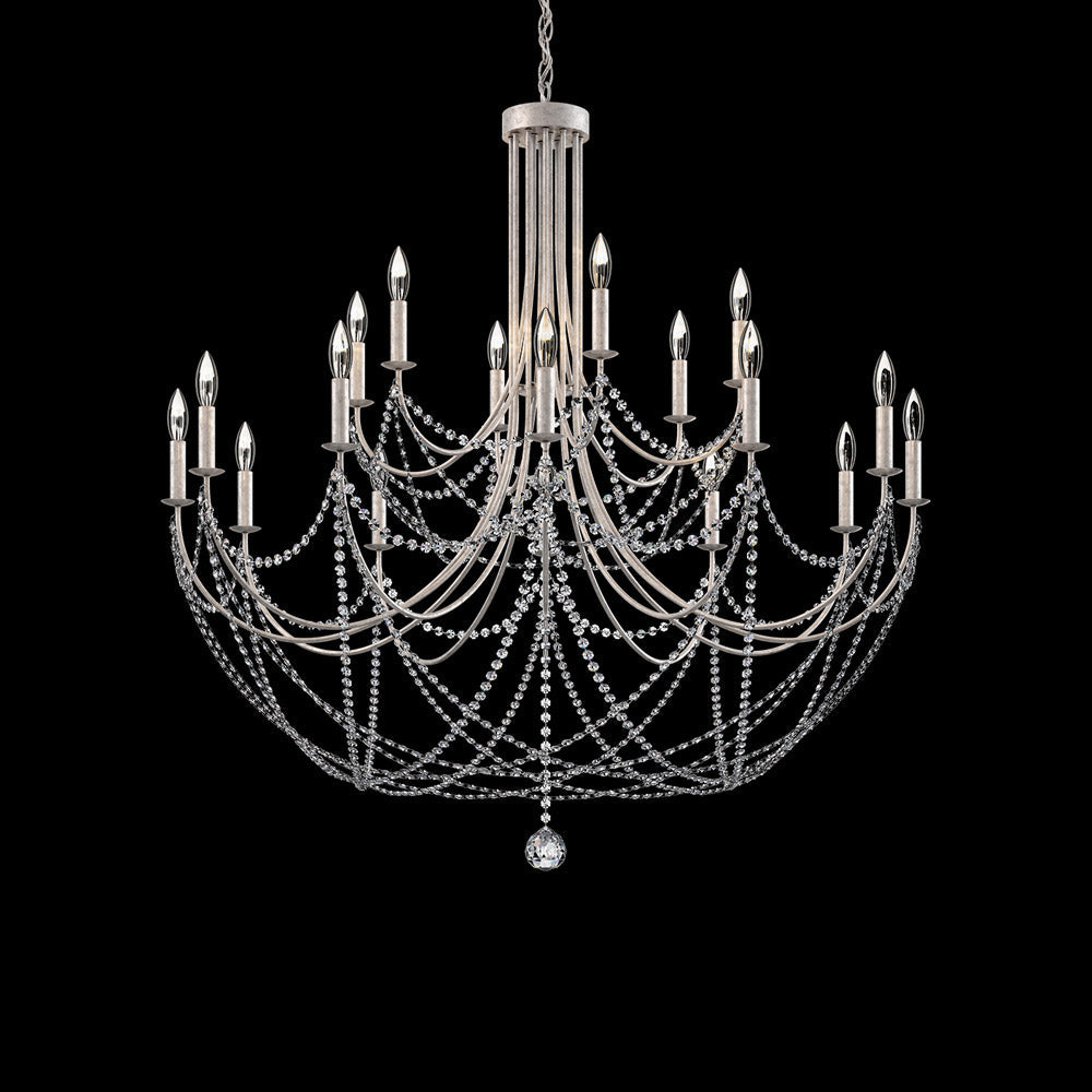 Verdana Chandelier in Antique Silver (18-Light).