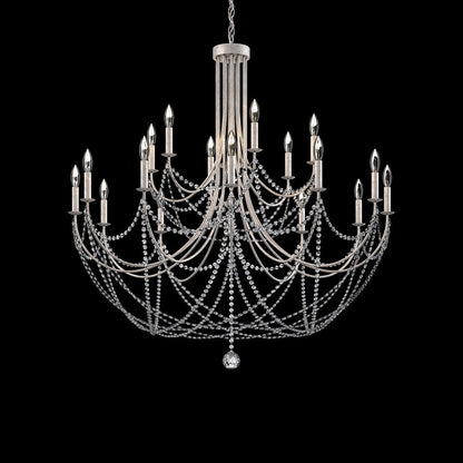 Verdana Chandelier in Antique Silver (18-Light).