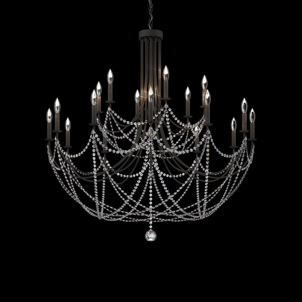 Verdana Chandelier in Black (18-Light).