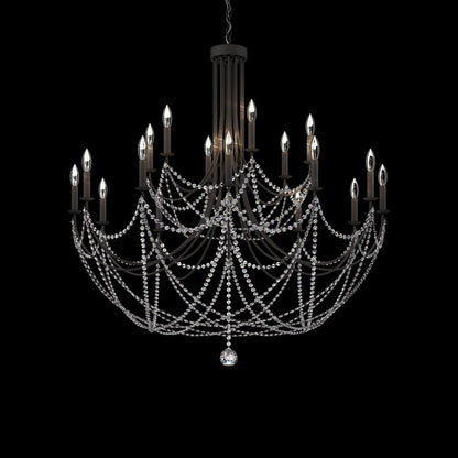 Verdana Chandelier in Black (18-Light).