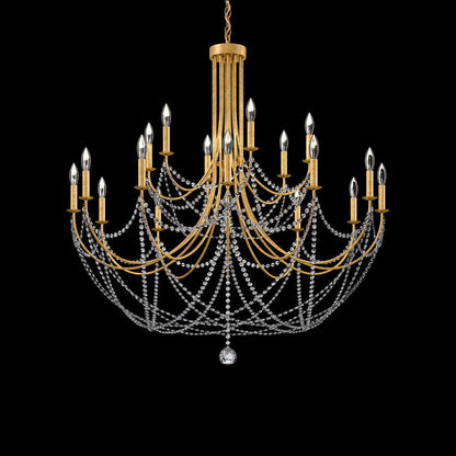 Verdana Chandelier in Heirloom Gold (18-Light).