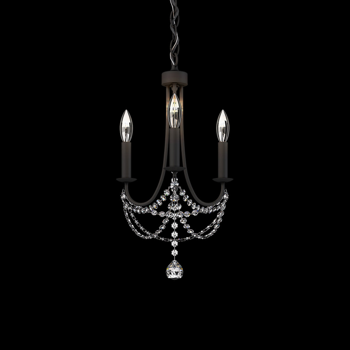 Verdana Pendant Light in Black.