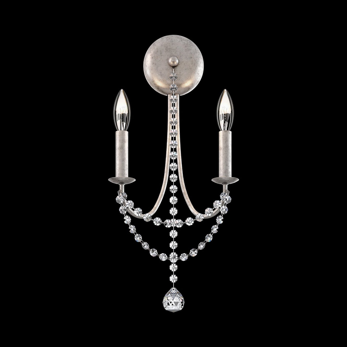 Verdana Wall Light in Antique Silver.