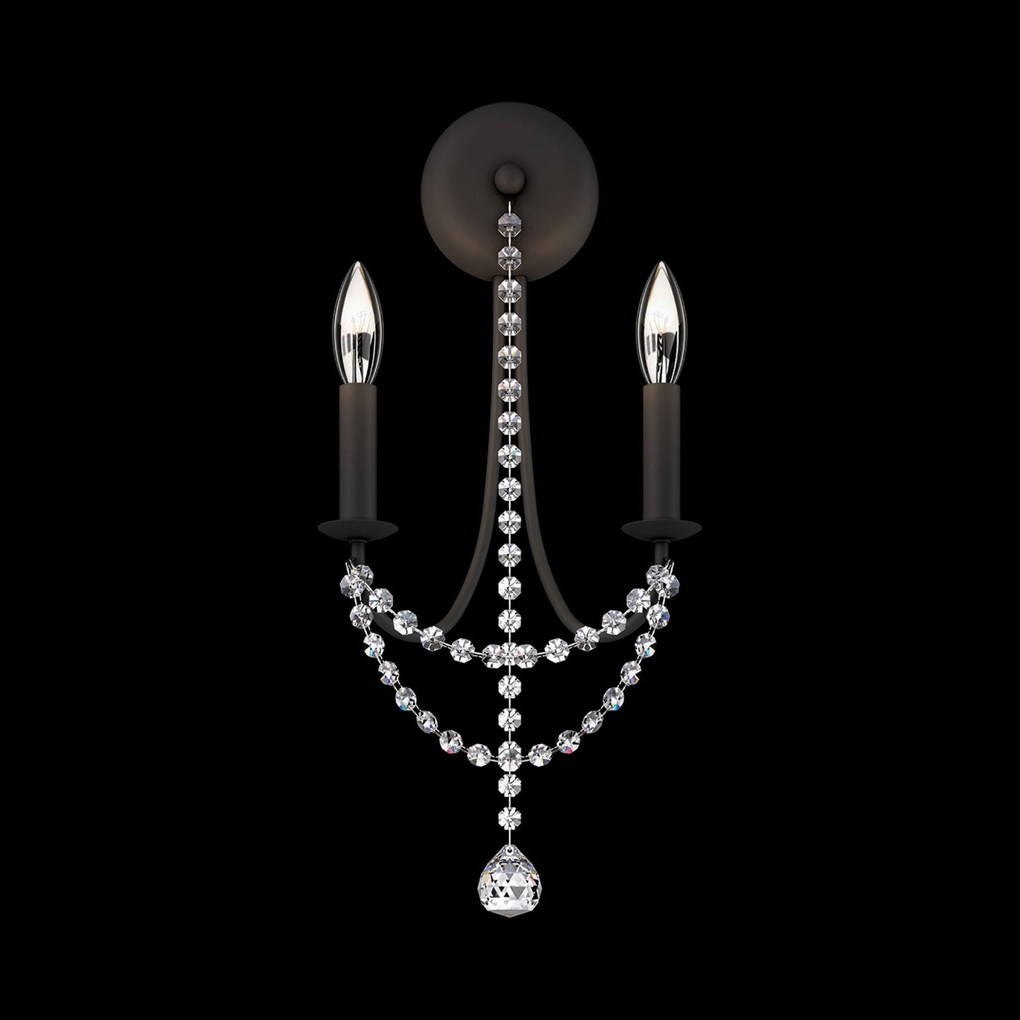 Verdana Wall Light in Black.