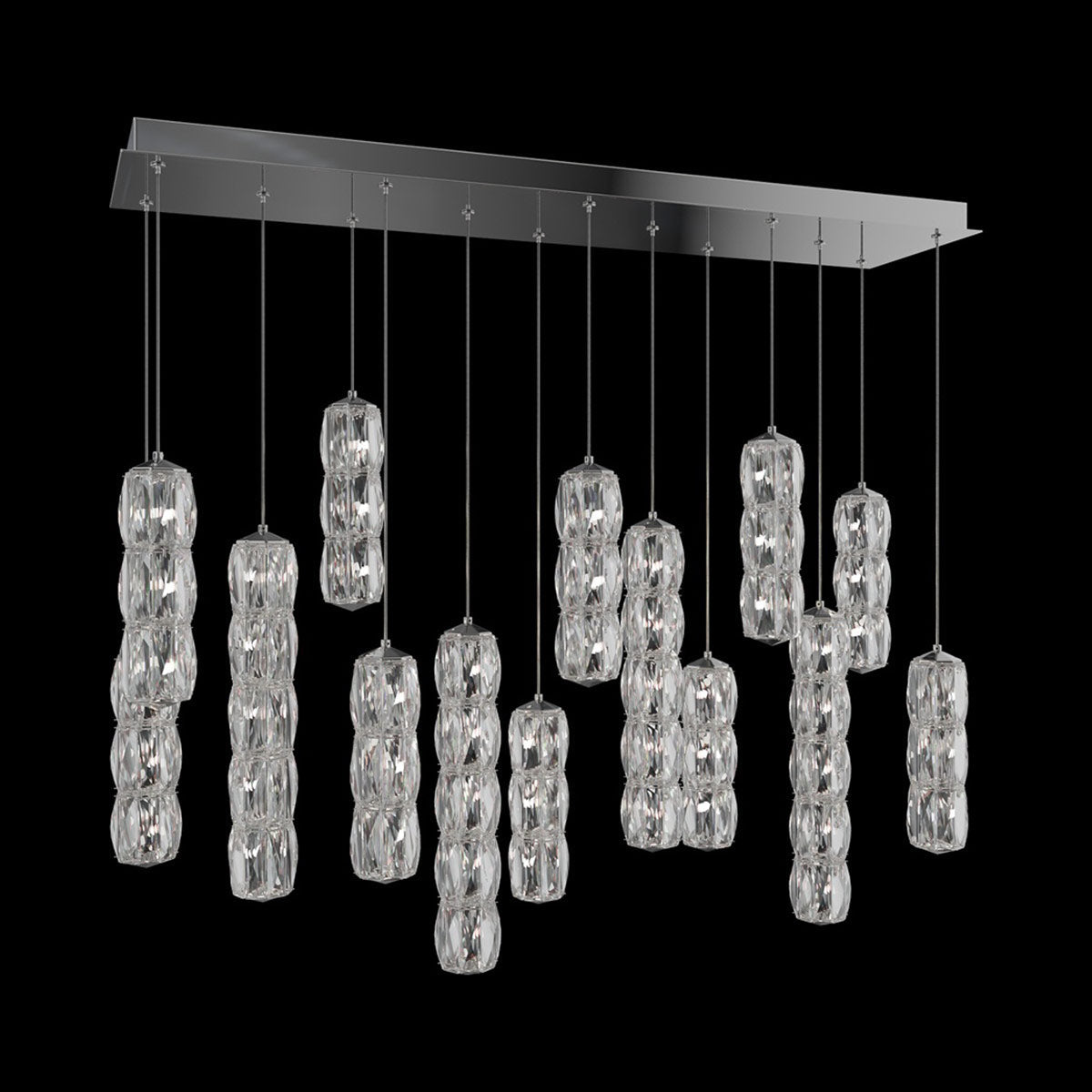 Verve Linear LED Multi Light Pendant Light (14-Light).