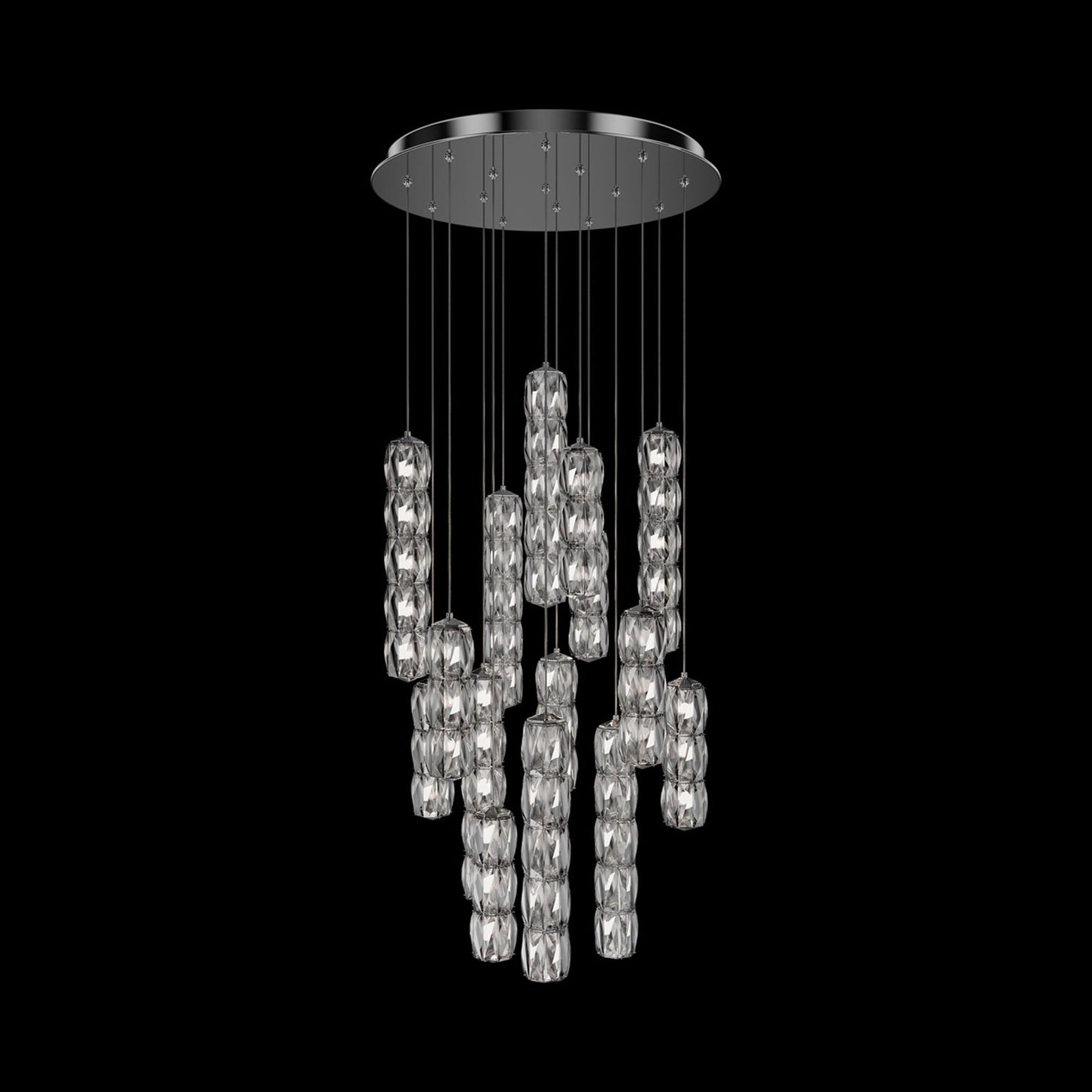 Verve Round LED Multi Light Pendant Light (15-Light).