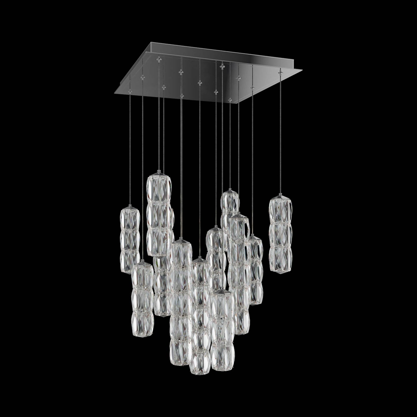 Verve Square LED Multi Light Pendant Light.