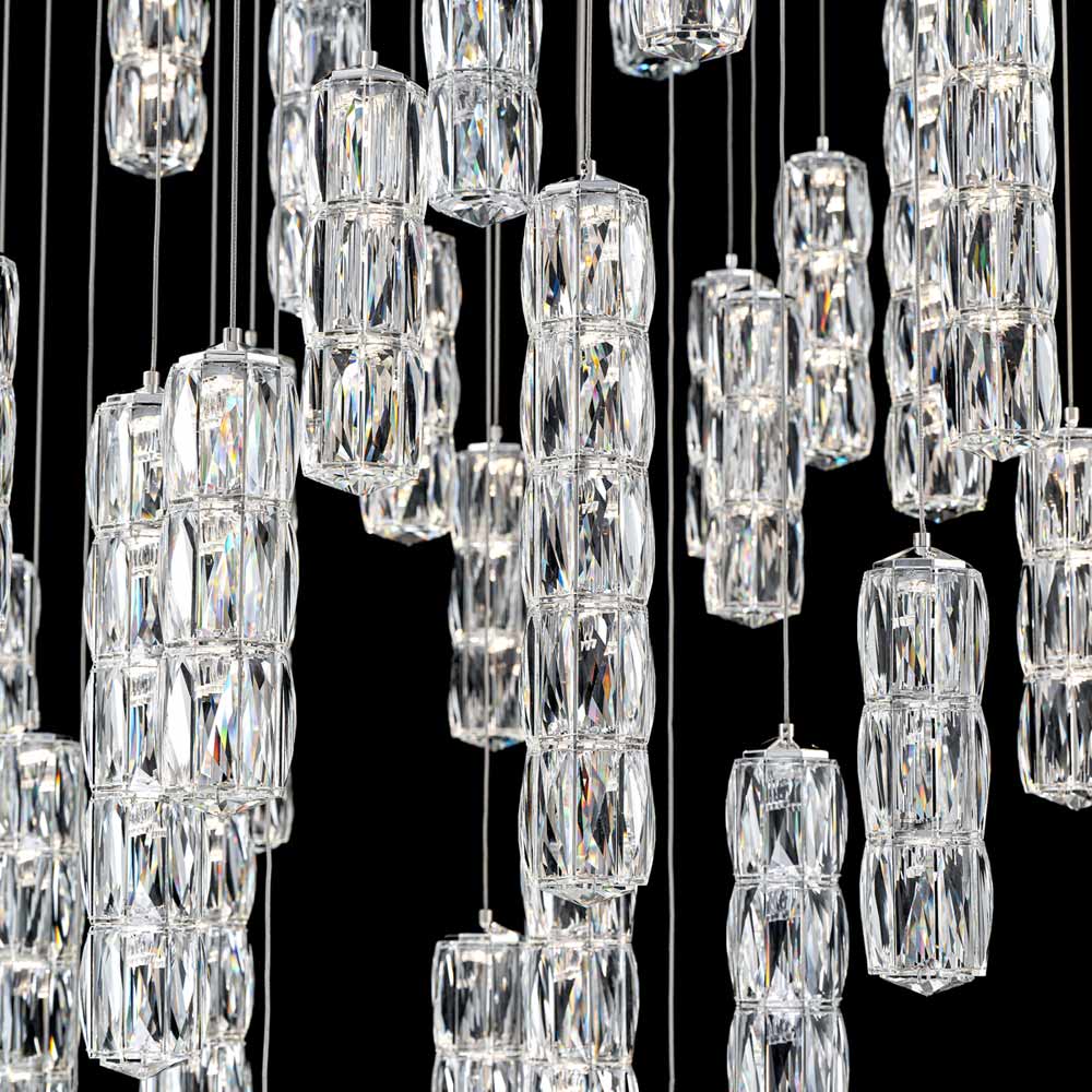 Verve Square LED Multi Light Pendant Light in Detail.
