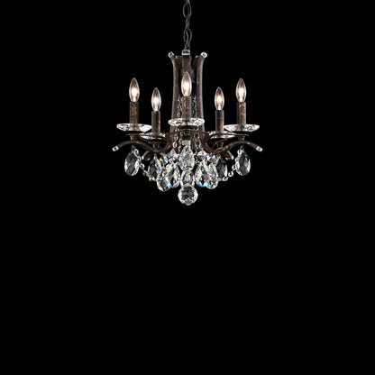 Vesca Chandelier in Heirloom Bronze/Heritage Handcut Crystal (15-Inch).