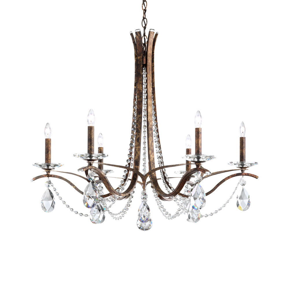 Vesca Multi Light Chandelier in Heirloom Bronze (Heritage Handcut Crystal/6-Light).