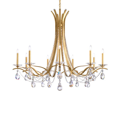 Vesca Multi Light Chandelier in Heirloom Gold (Heritage Handcut Crystal/9-Light).