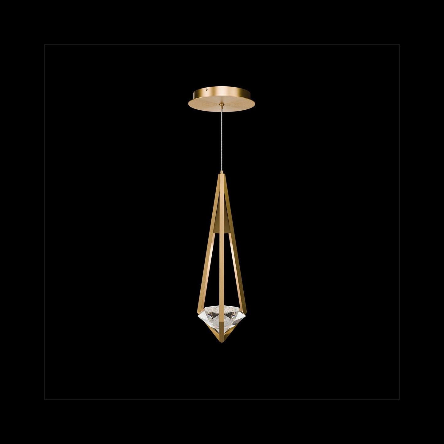 Violane Mini LED Pendant Light in Aged Brass.