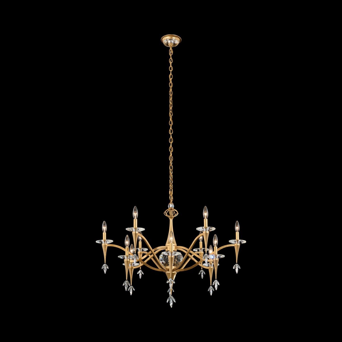 Waverly Chandelier in French Gold.