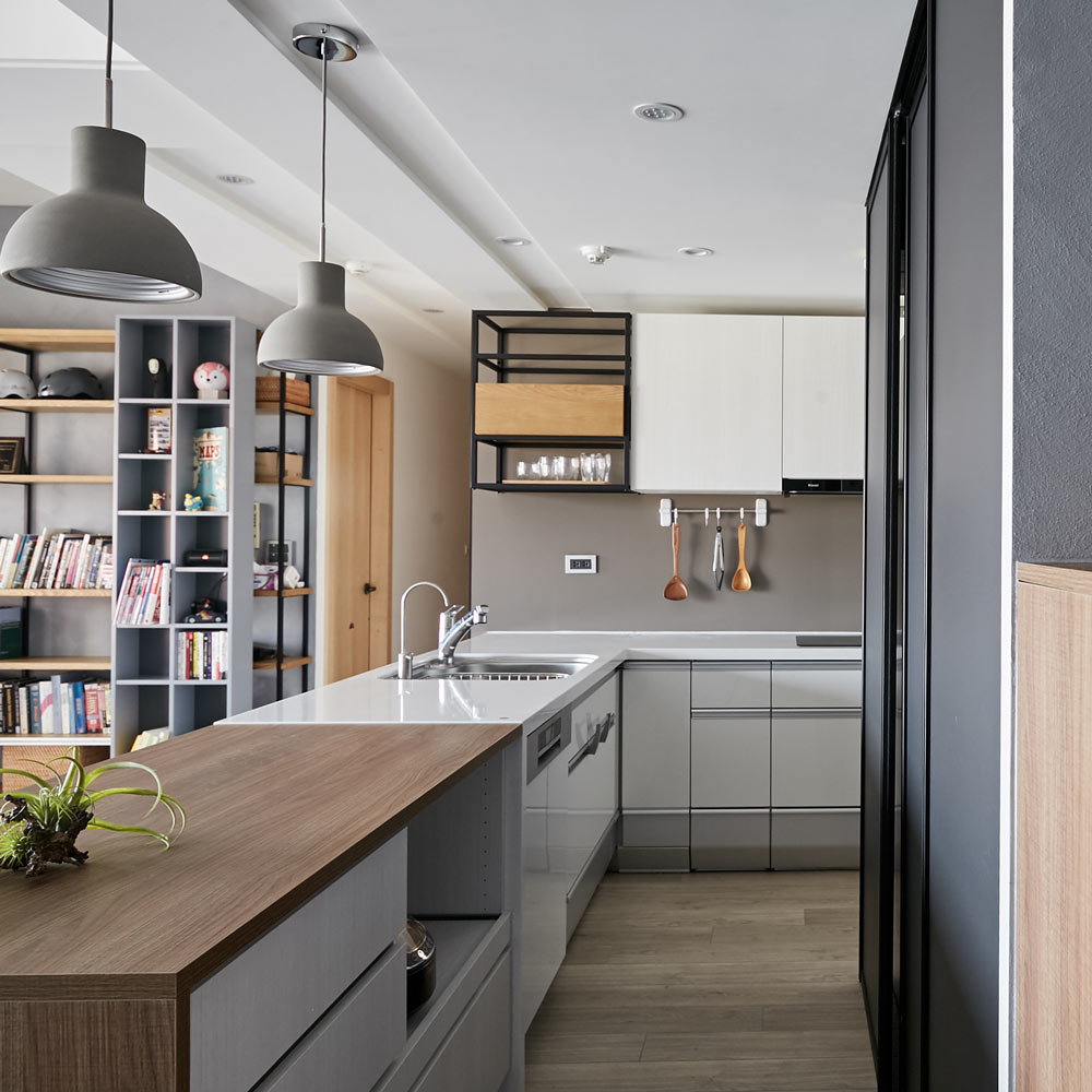 Castle Bell Pendant Light in kitchen.