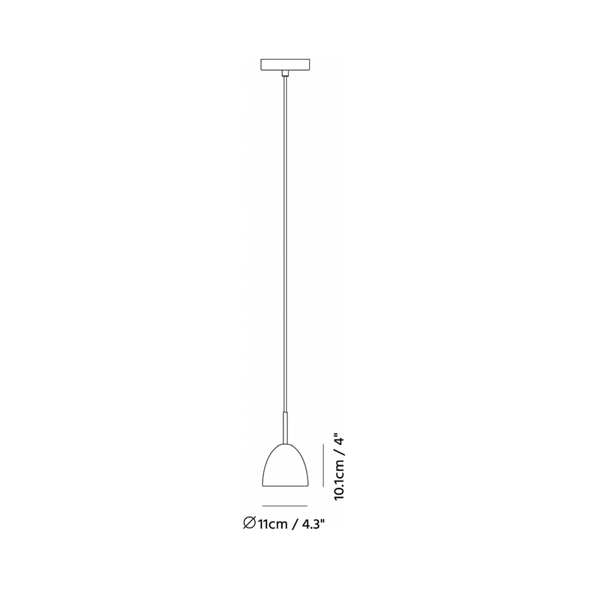 Castle Noir Pendant Light - line drawing.