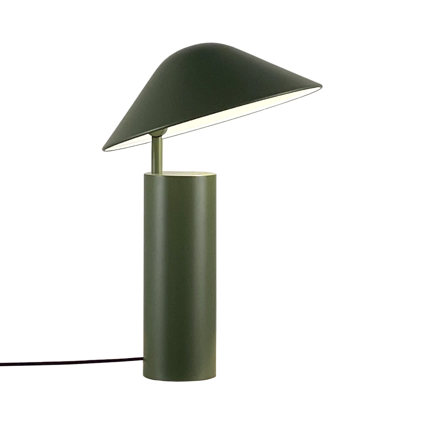 Damo Simple Table Lamp in Olive Green.