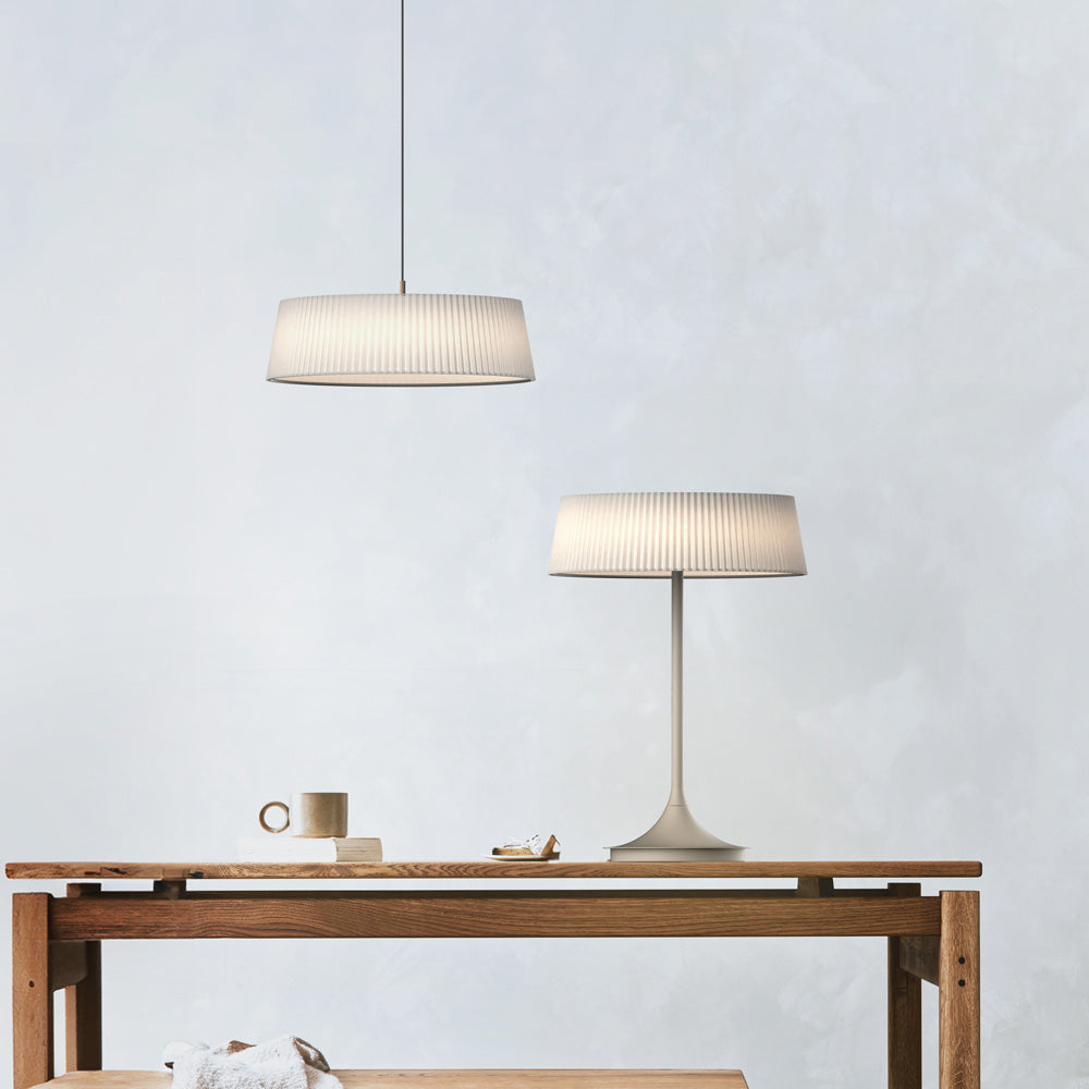 Halo LED Pendant Light in living room.