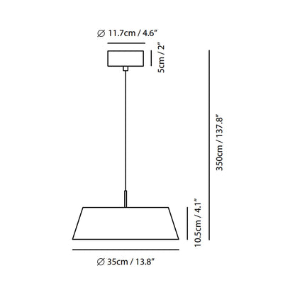 Halo LED Pendant Light - lien drawing.