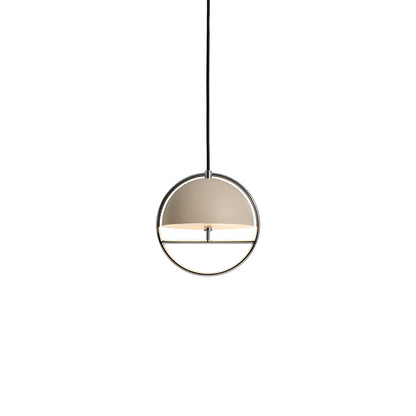 Huan Pendant Light in Oatmeal/Chrome (Small).