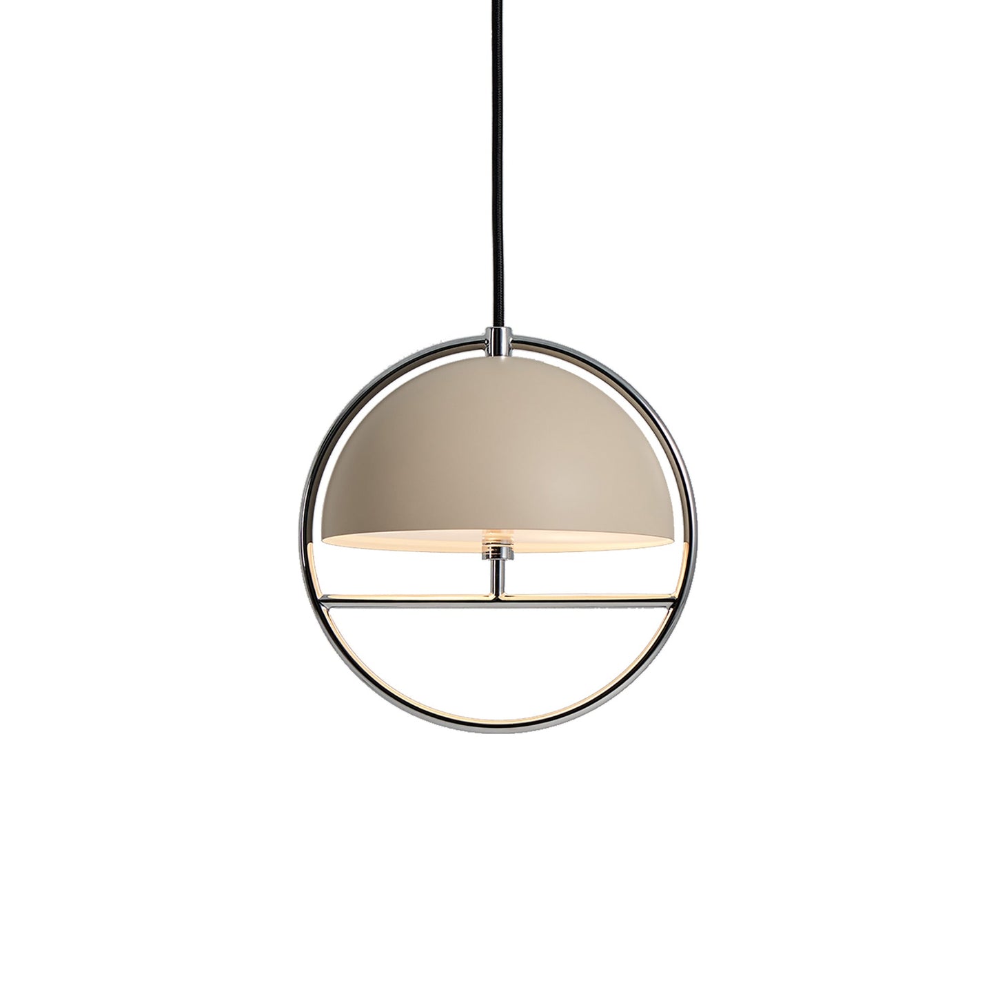 Huan Pendant Light in Oatmeal/Chrome (Large).