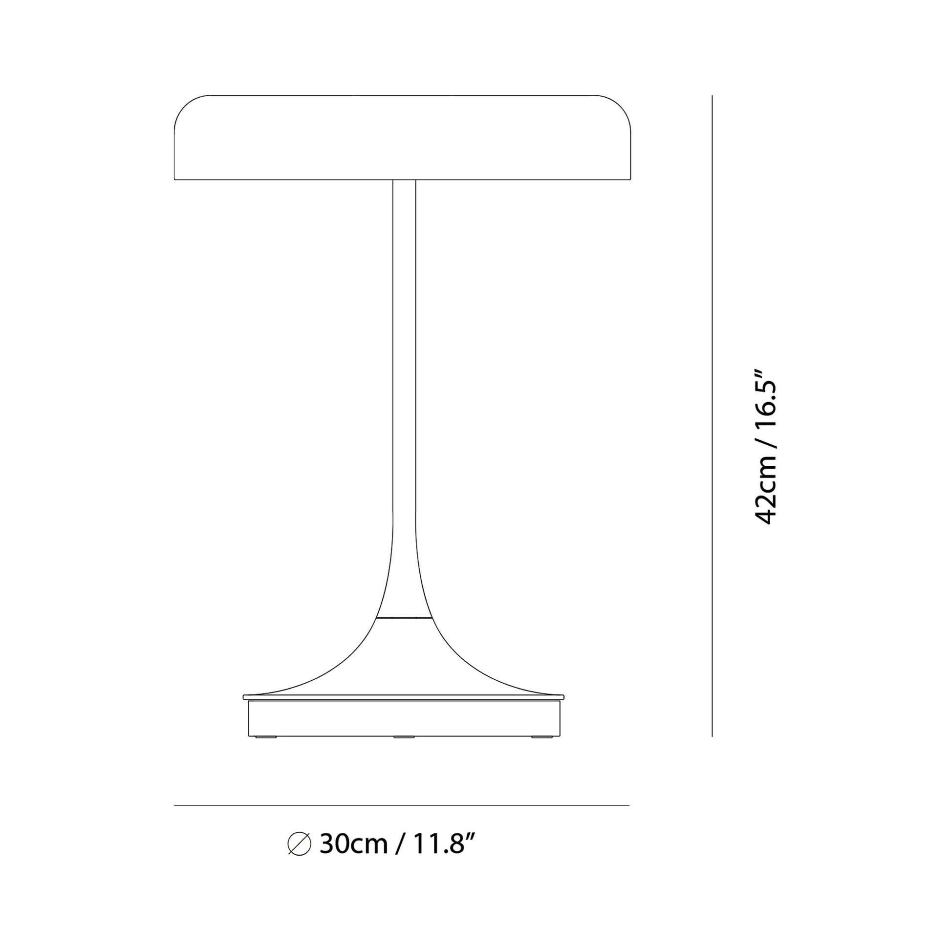 Mr. Dj LED Table Lamp - line drawing.