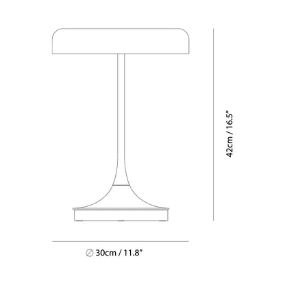 Mr. Dj LED Table Lamp - line drawing.