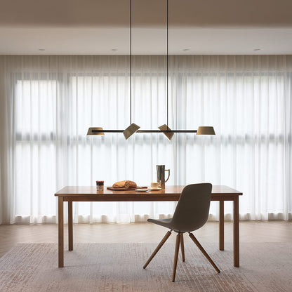 Olo 132PL4 Linear LED Pendant Light in living room.