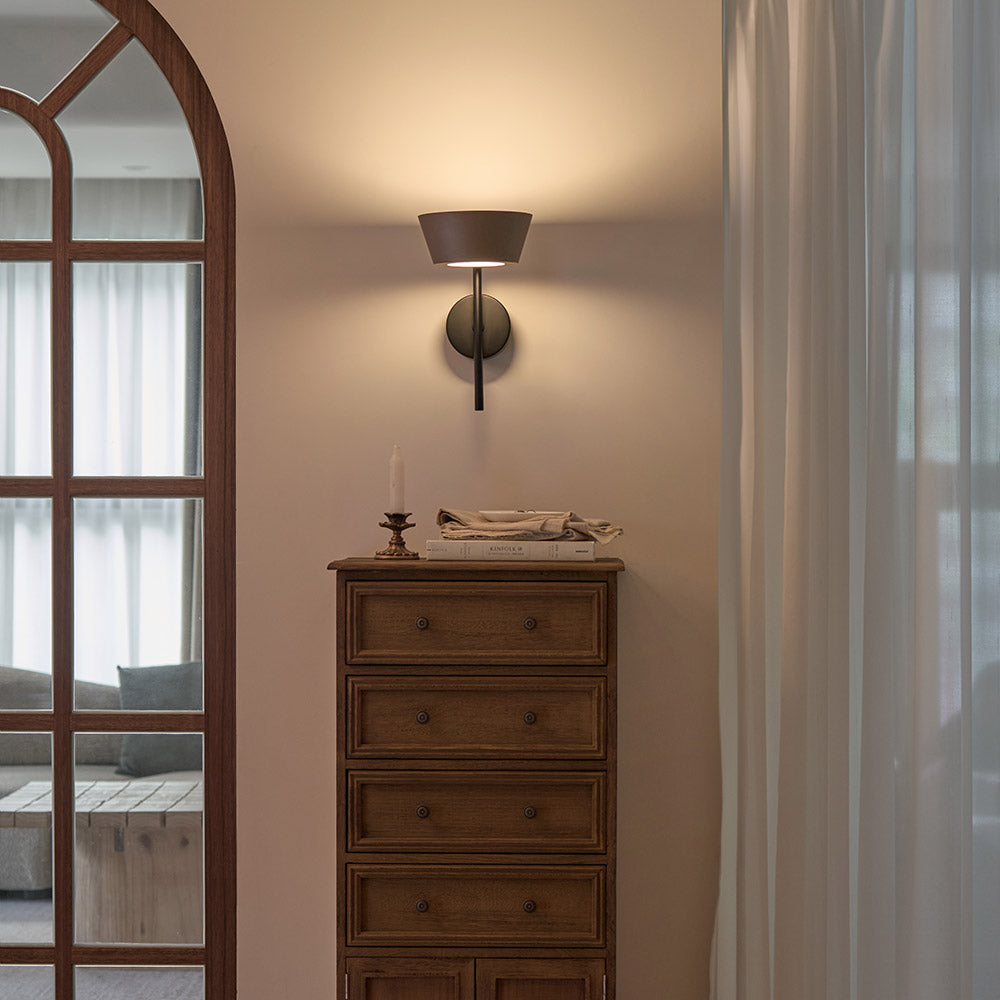 Olo 132WU LED Arm Wall Light in living room.