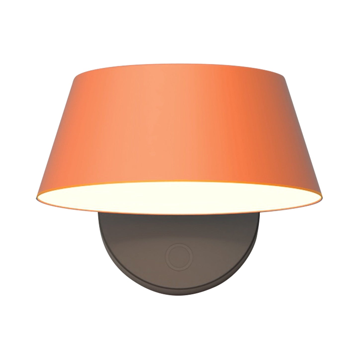 OLO LED Wall Light in Coral Orange/Matt Black (Large).