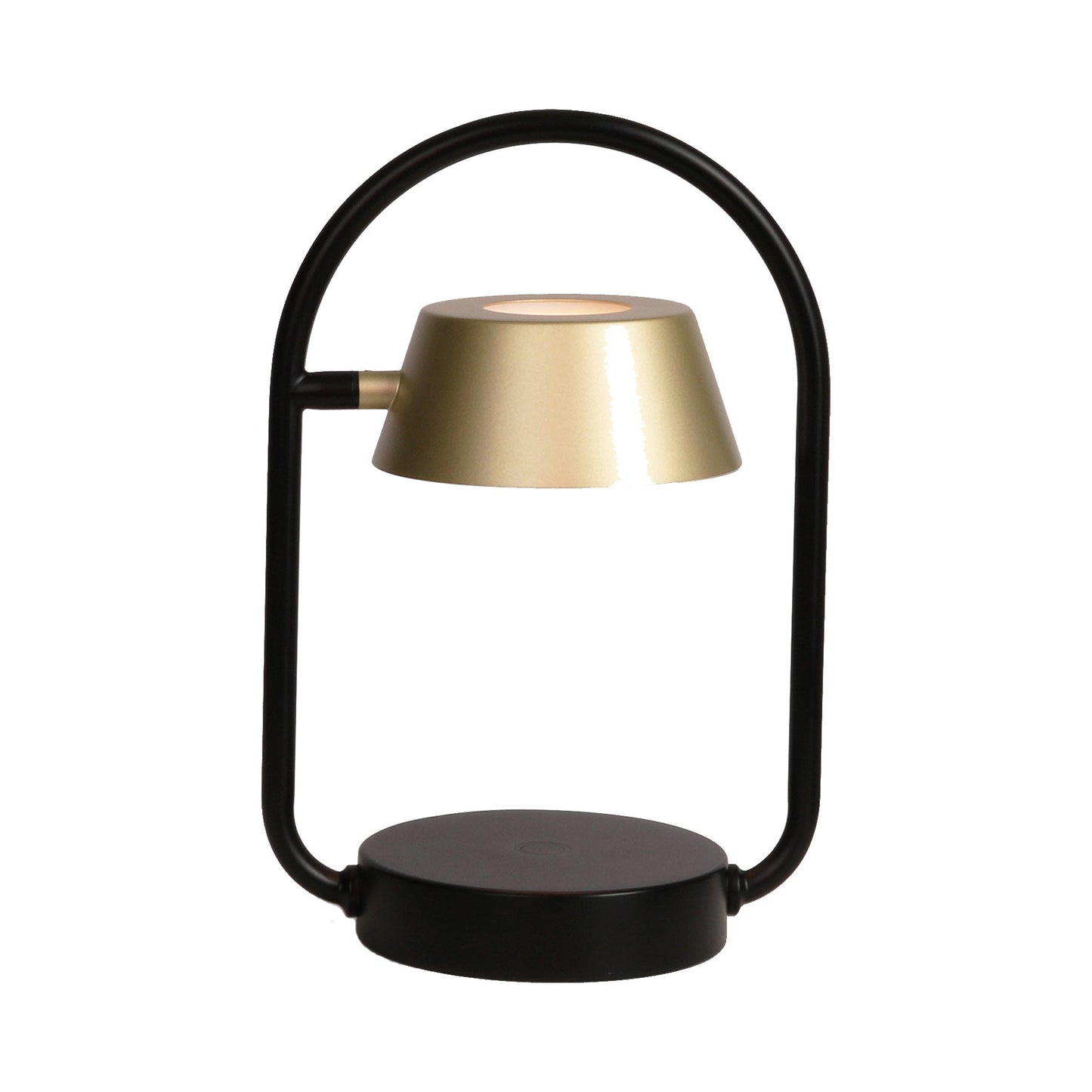 Olo Rechargeable LED Table Lamp in Champagne Gold with Matt Black.