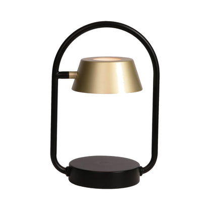 Olo Rechargeable LED Table Lamp in Champagne Gold with Matt Black.