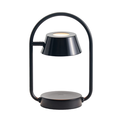 Olo Rechargeable LED Table Lamp in Shiny Black with Matt Black.