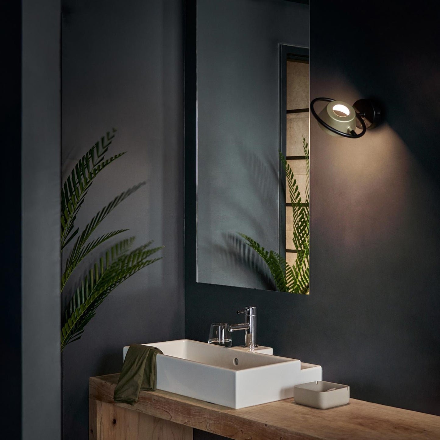 OLO Ring LED Ceiling/Wall Light in bathroom.