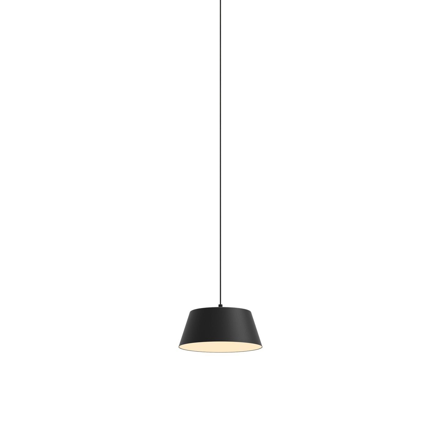 Olo Single LED Pendant Light in Matt Black.
