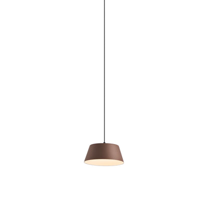 Olo Single LED Pendant Light in Matt Pearl Cocoa.