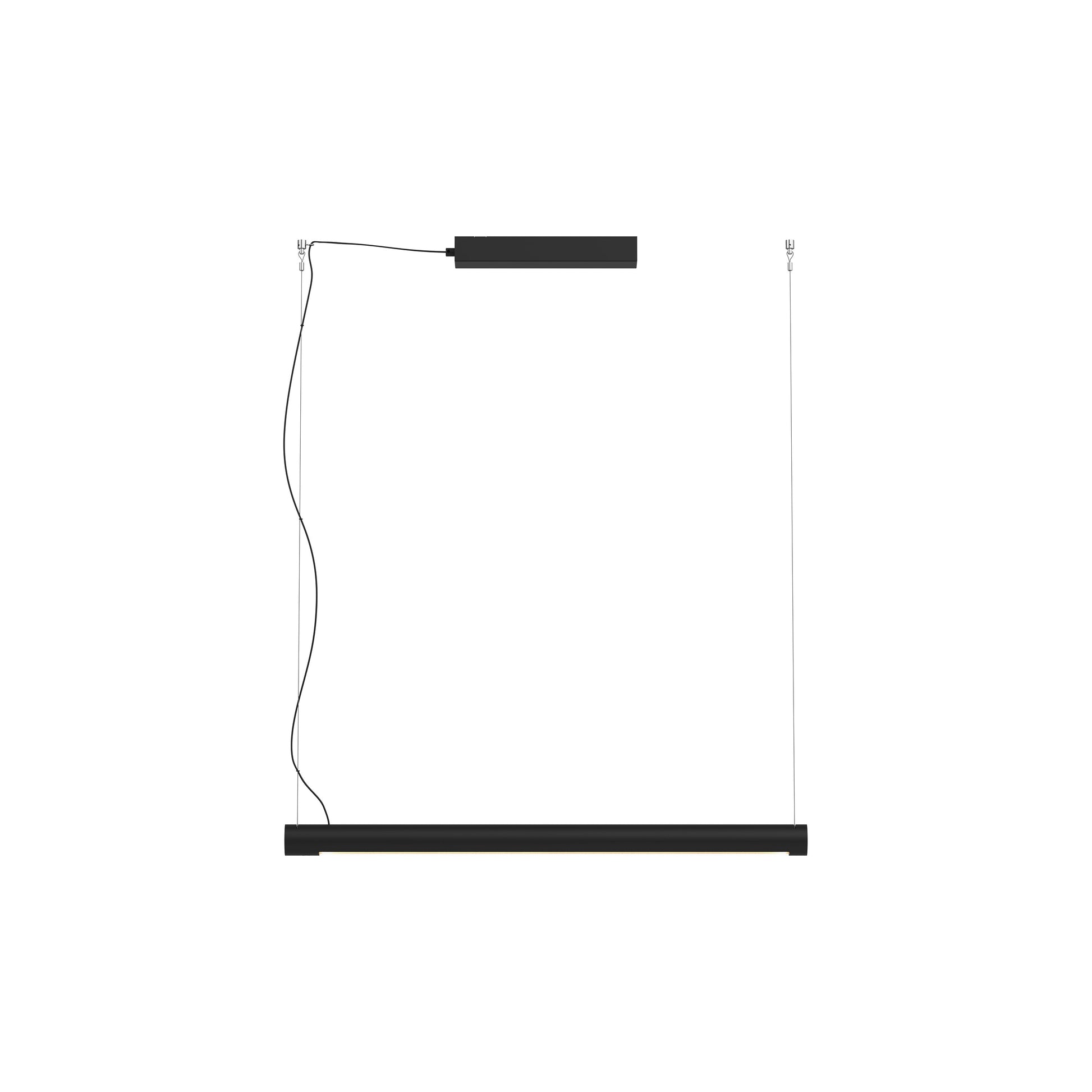 Turner LED Pendant Light in Matt Black (35.4-Inch).