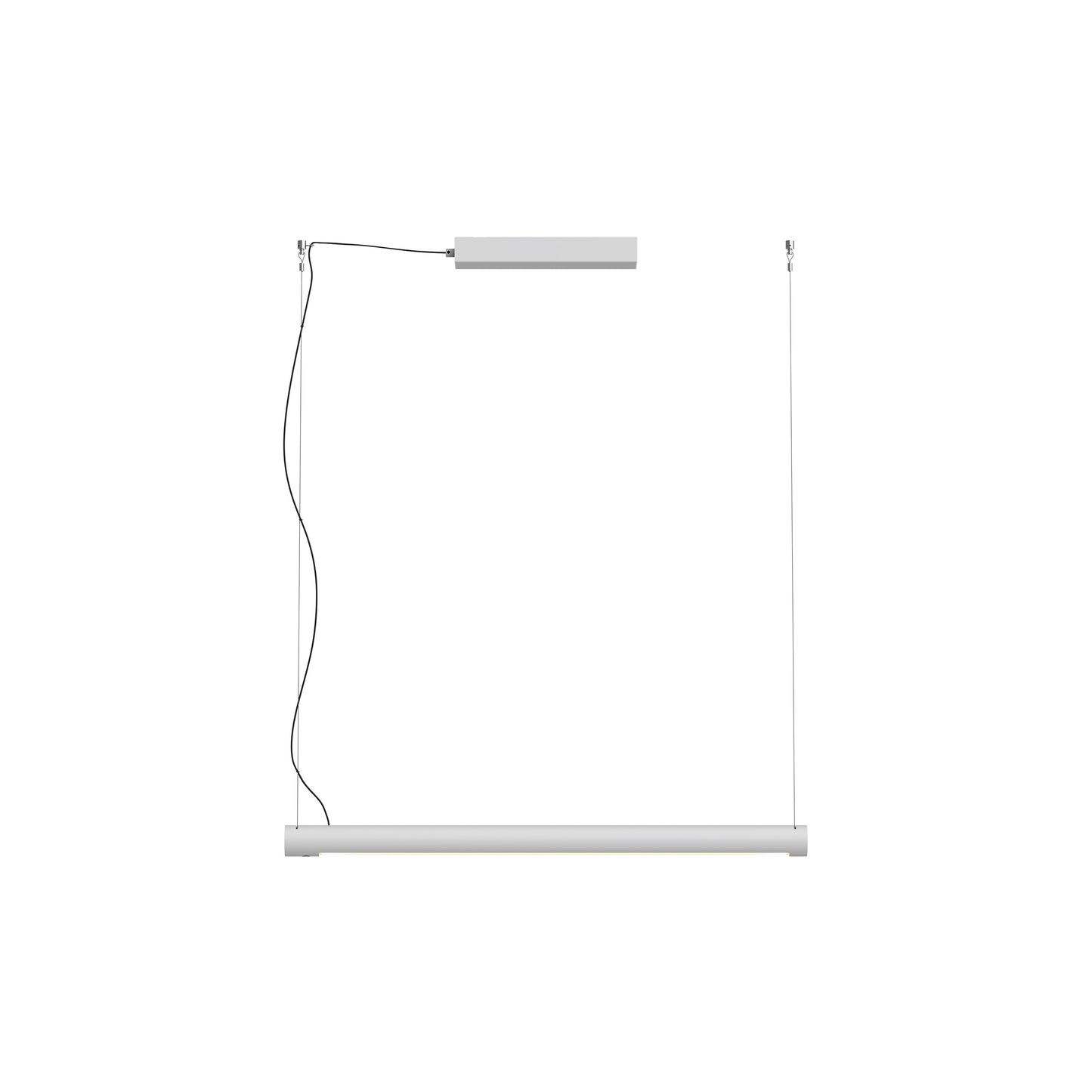 Turner LED Pendant Light in Matt Pure White (35.4-Inch).