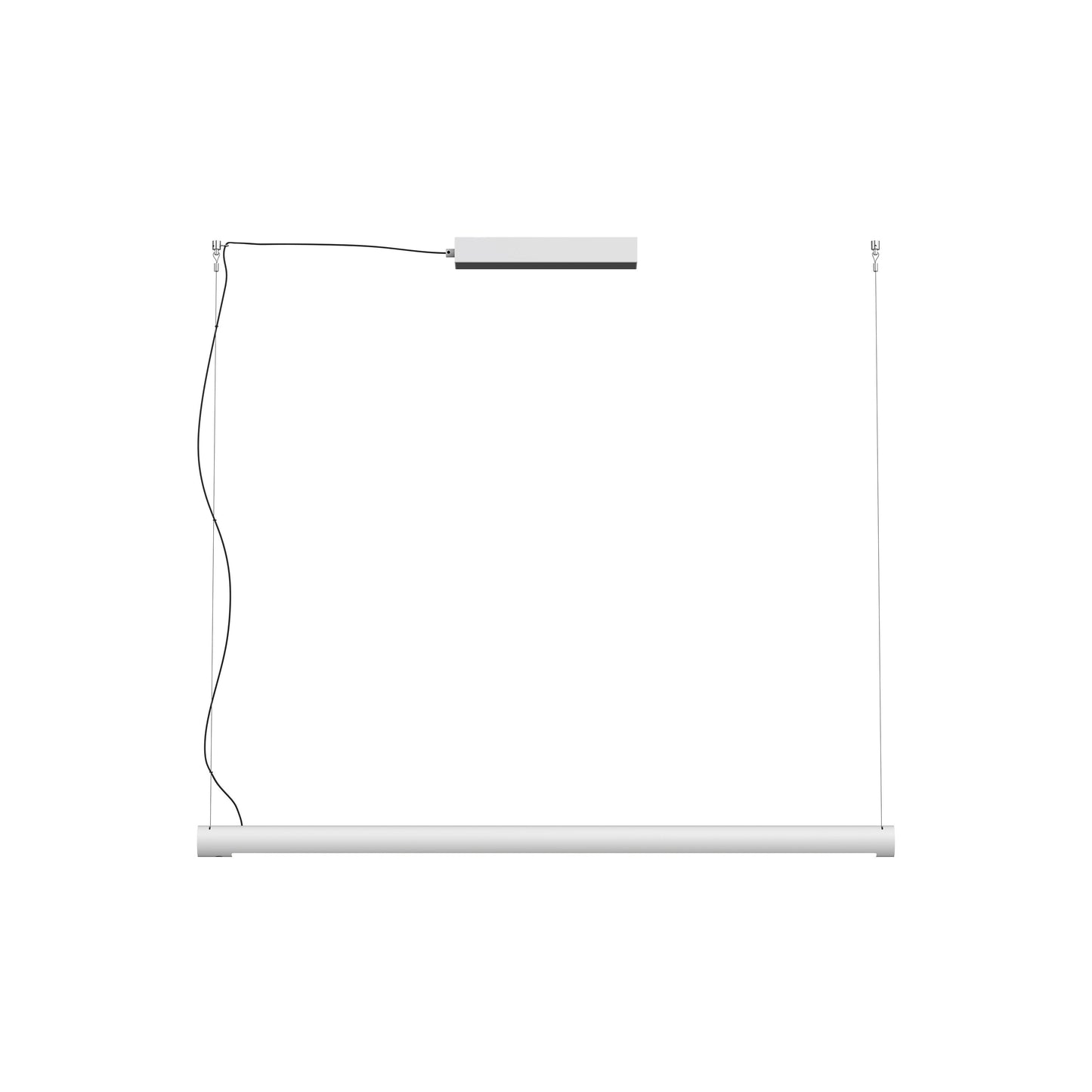 Turner LED Pendant Light in Matt Pure White (47.2-Inch).