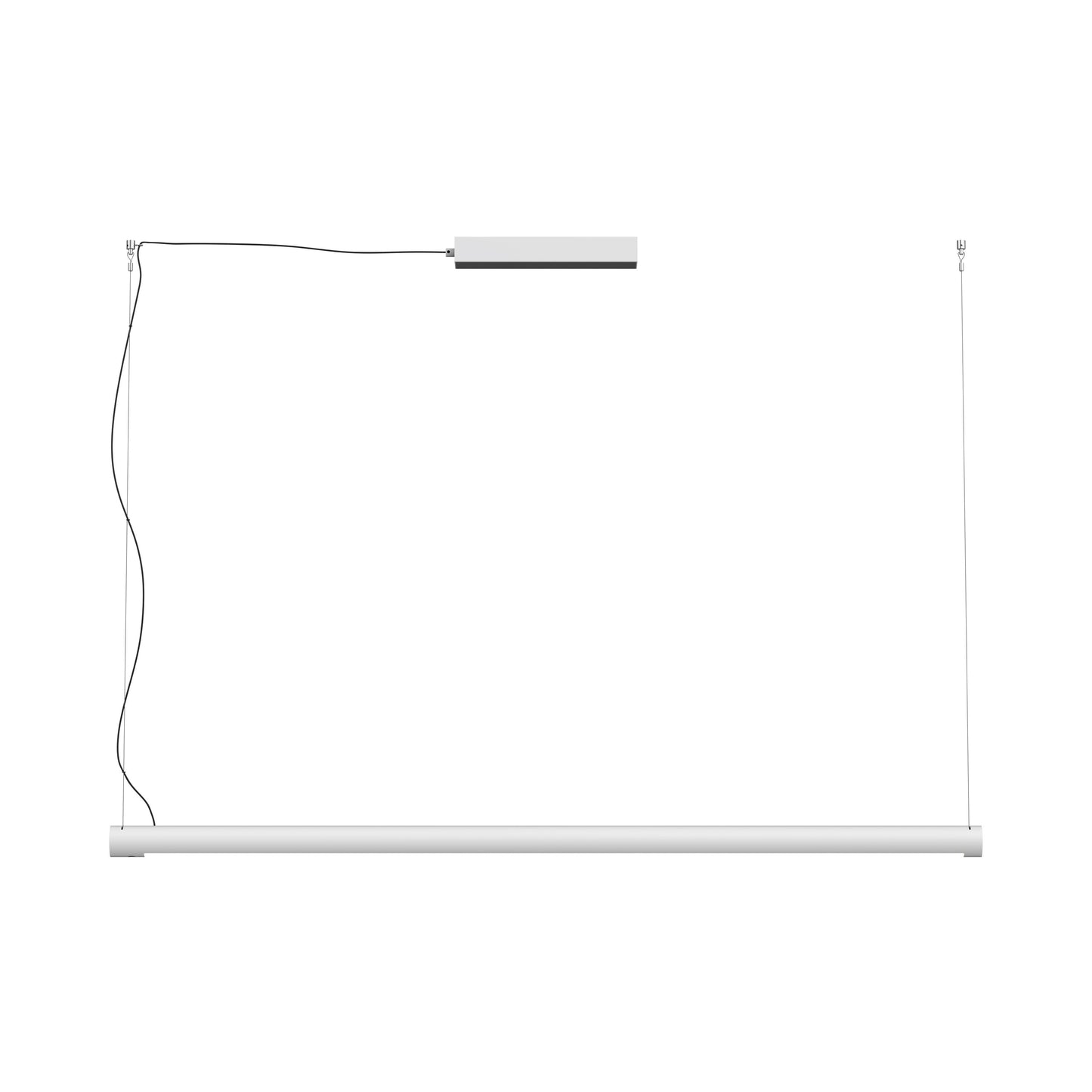 Turner LED Pendant Light in Matt Pure White (59.1-Inch).